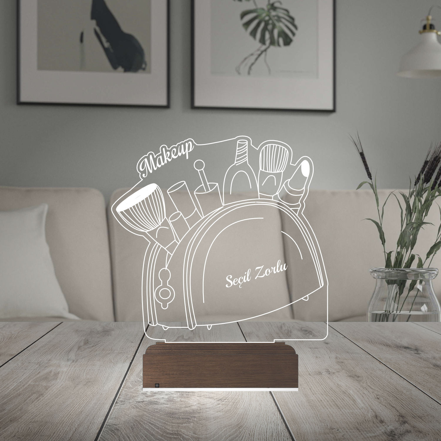 Набор косметики — 3D LED Ночник | Подарок для неё