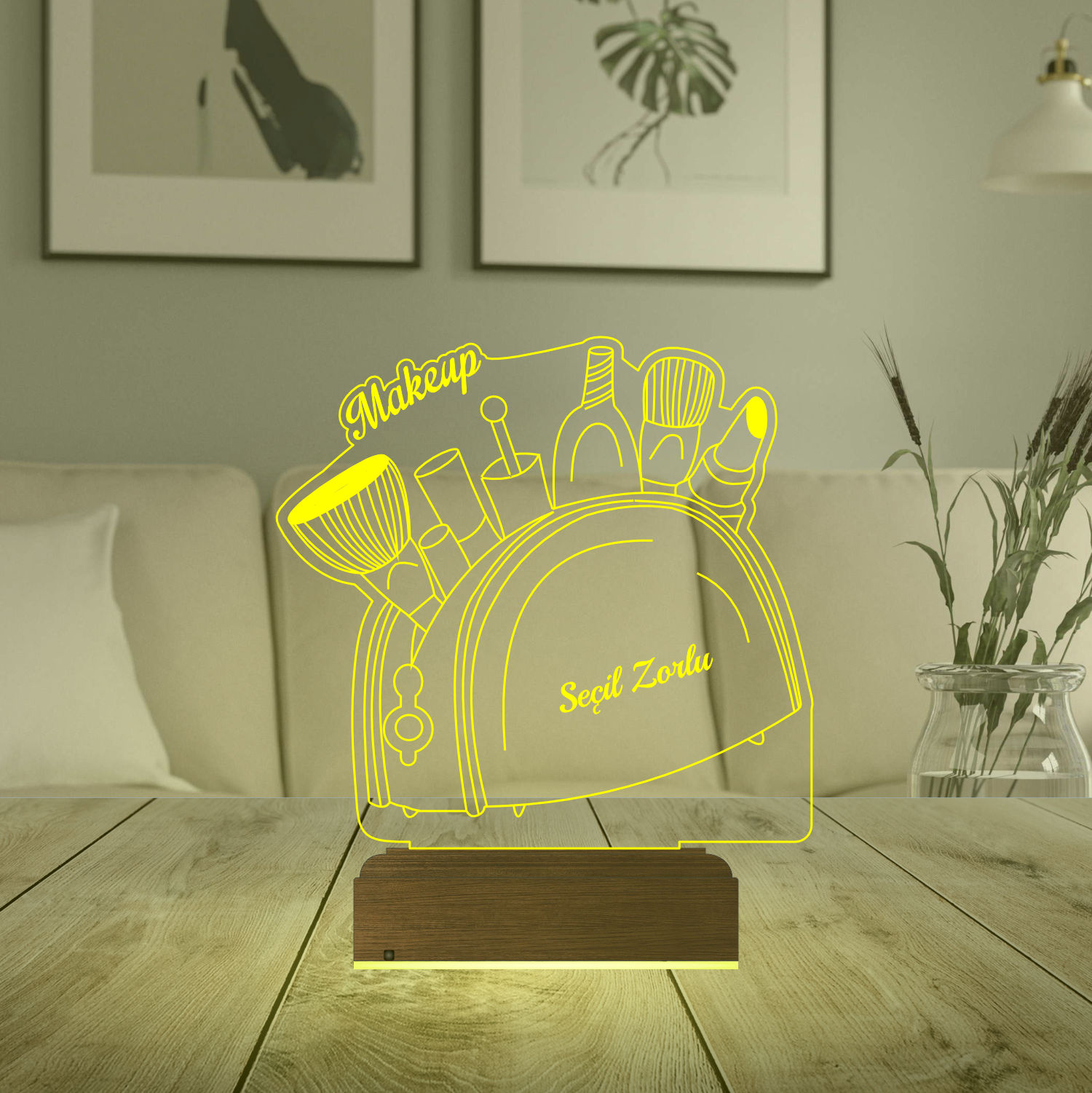 Именной подарок: 3d светильник "Макияж и красота" 5