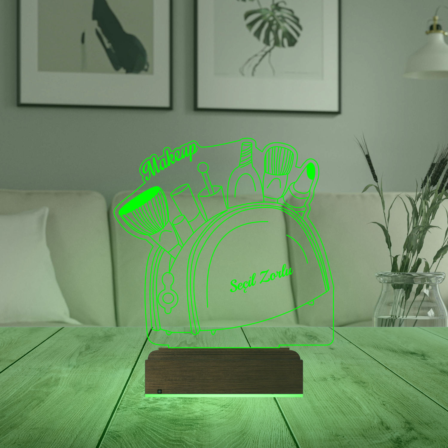 Именной подарок: 3d светильник "Макияж и красота" 6