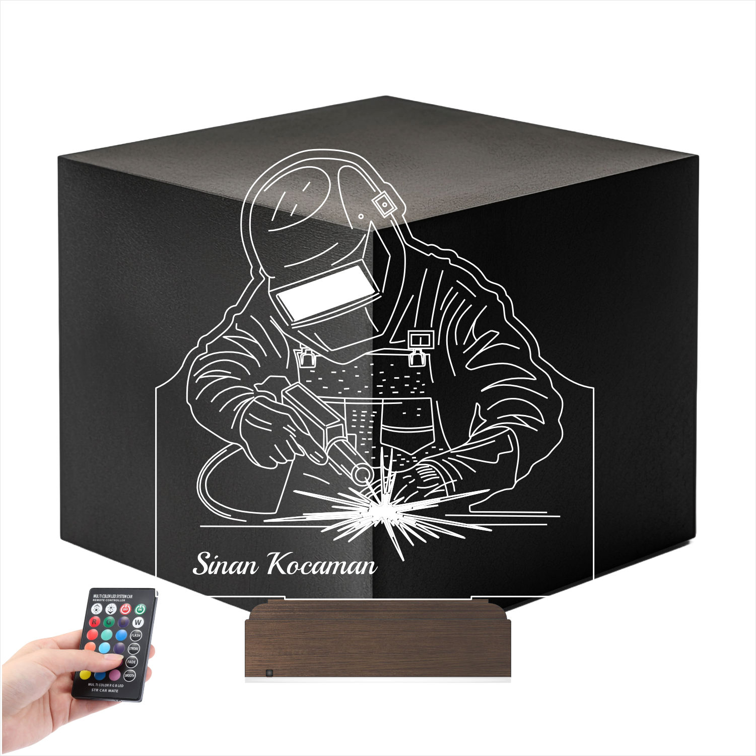 Сварщик — 3D LED Ночник | Подарок на день рождения