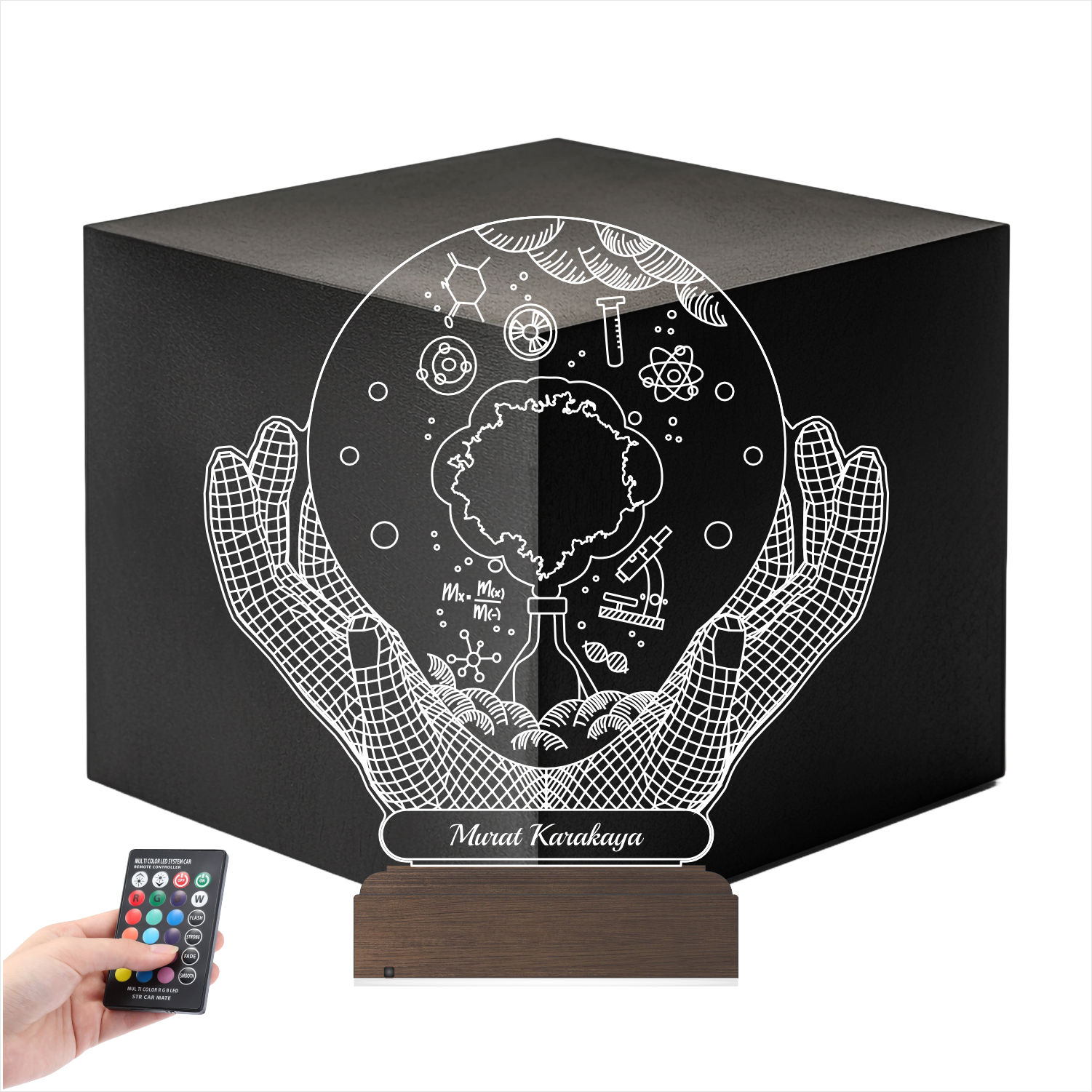 Наука и Знания — 3D LED Ночник | Подарок учителю или ученому