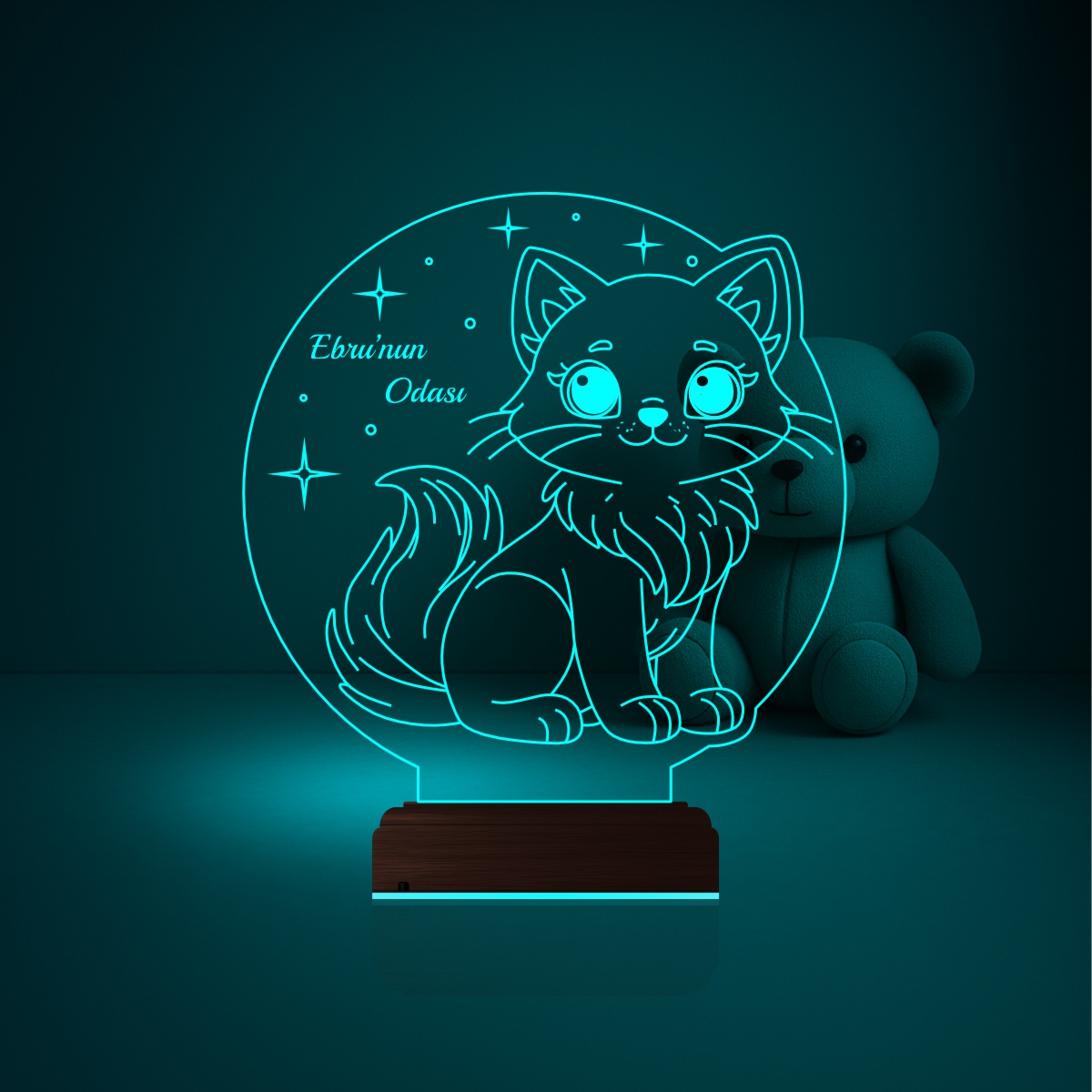 Котенок — 3D LED Ночник | Подарок ребенку