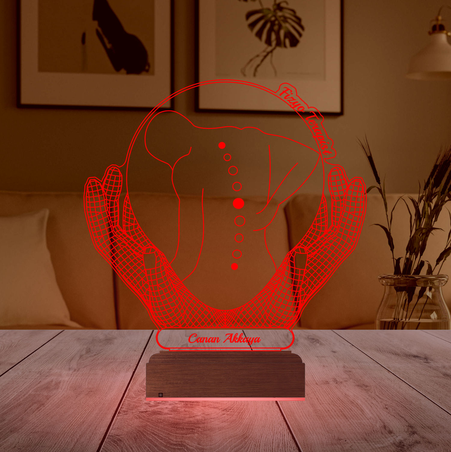 Именной подарок: 3d светильник "Физиотерапевт" 4