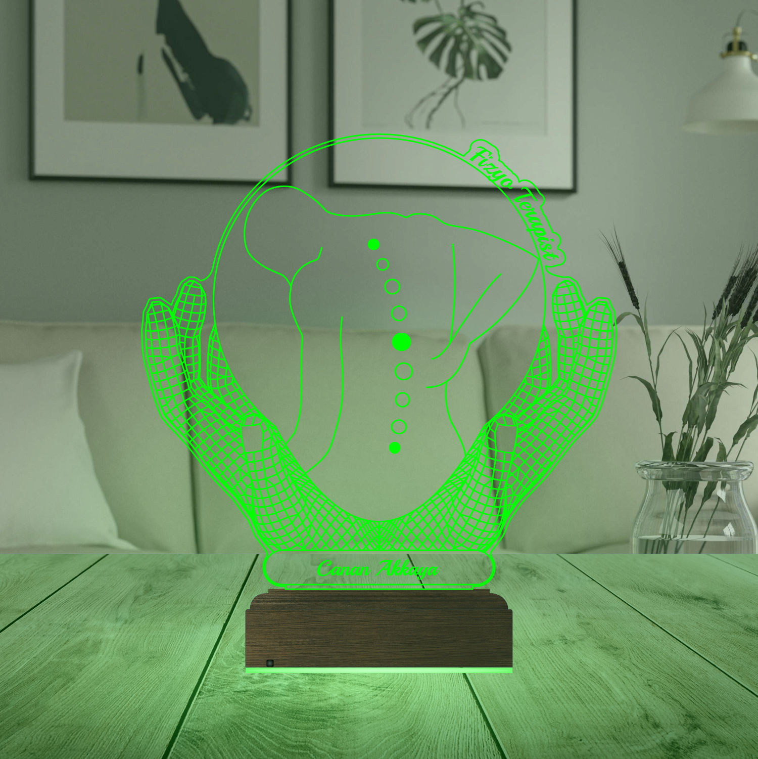 Именной подарок: 3d светильник "Физиотерапевт" 6