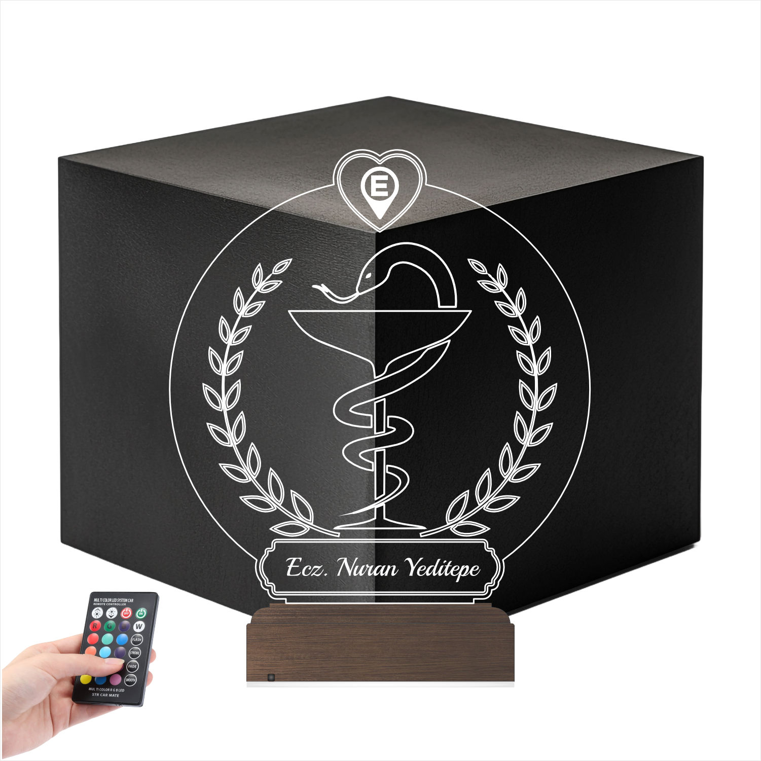 Чаша Гигеи — 3D LED Ночник | Подарок фармацевту или врачу