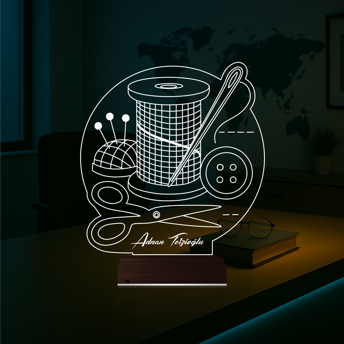 Швейный набор — 3D LED Ночник | Подарок портному