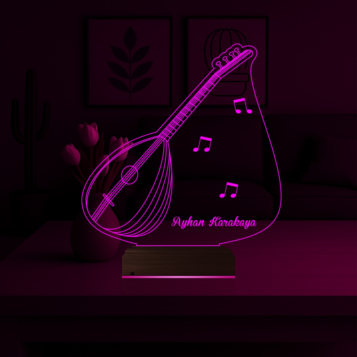 Именной подарок: 3d светильник "Саз" (Баглама) 3