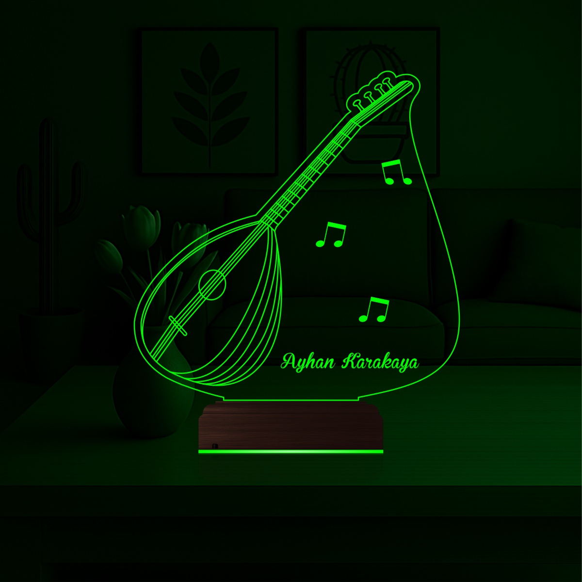 Именной подарок: 3d светильник "Саз" (Баглама) 4