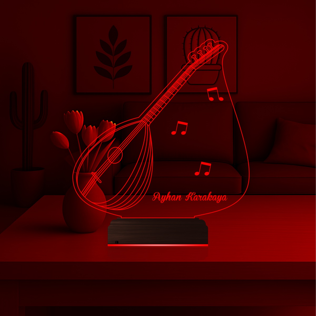 Именной подарок: 3d светильник "Саз" (Баглама) 5