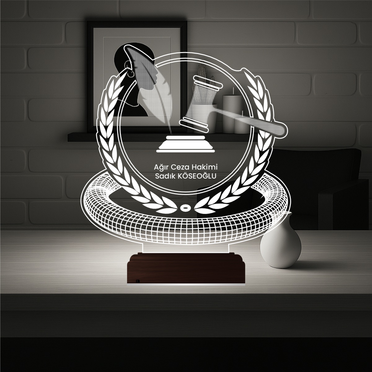 Судья и Правосудие — 3D LED Ночник | Подарок юристу
