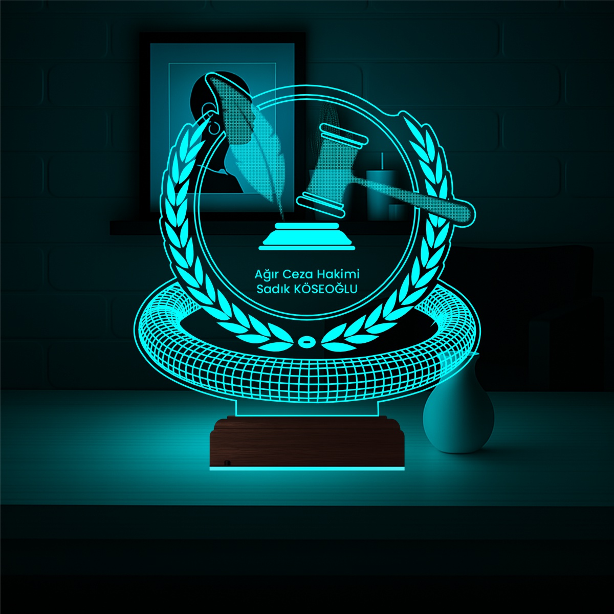Судья и Правосудие — 3D LED Ночник | Подарок юристу