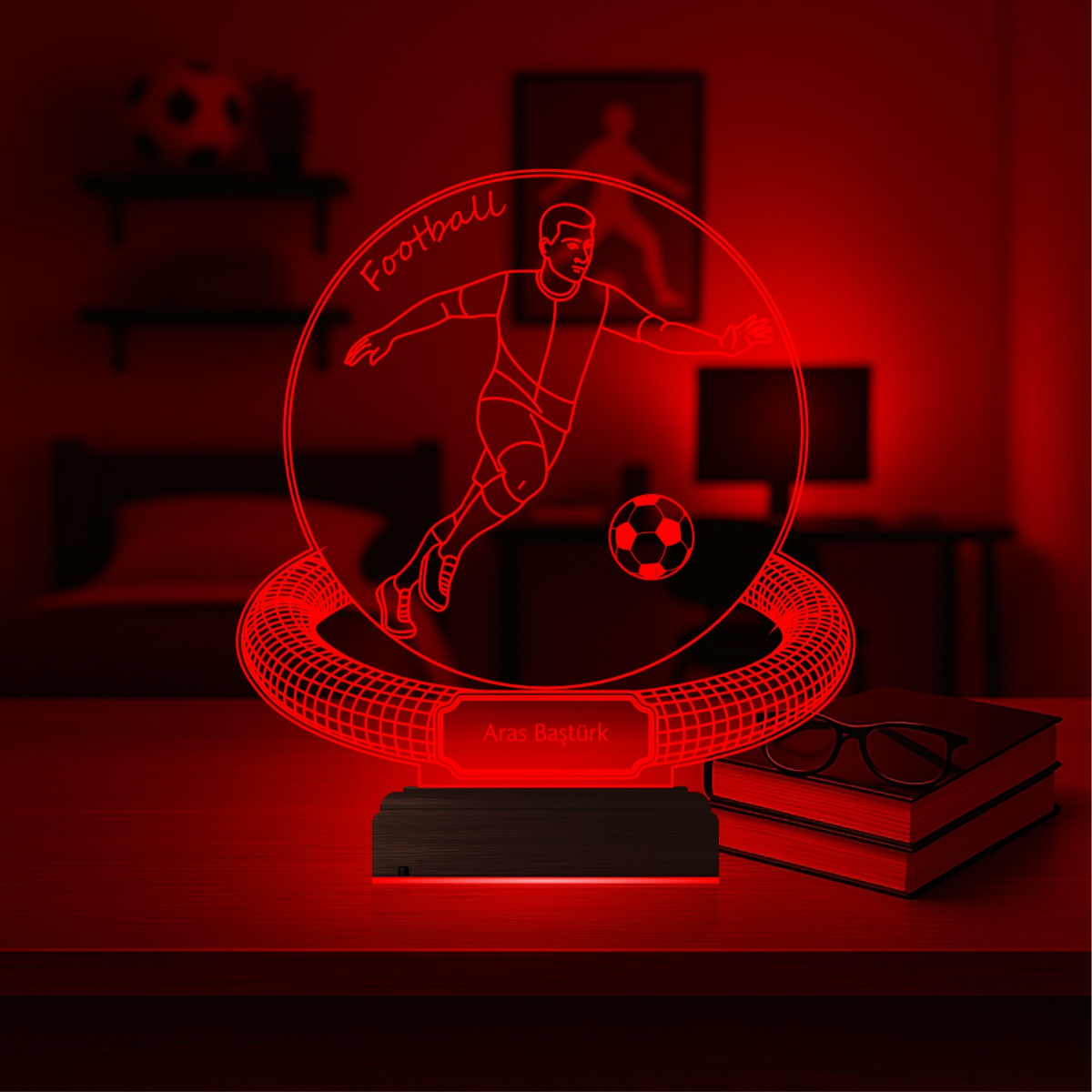 Именной подарок: 3d светильник футболист 5