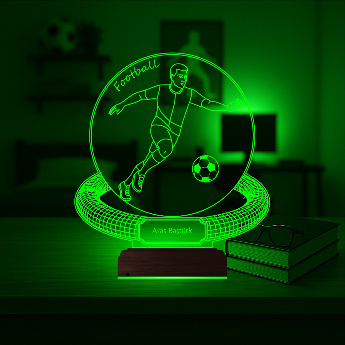 Именной подарок: 3d светильник футболист 6