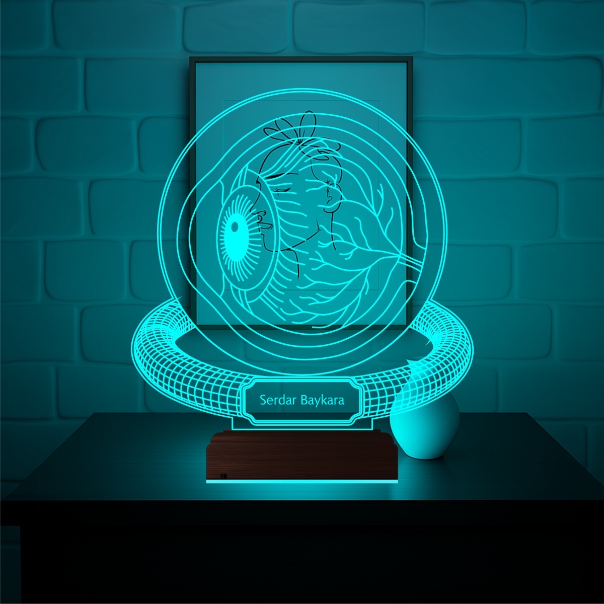 Именной подарок: 3d светильник окулист 2