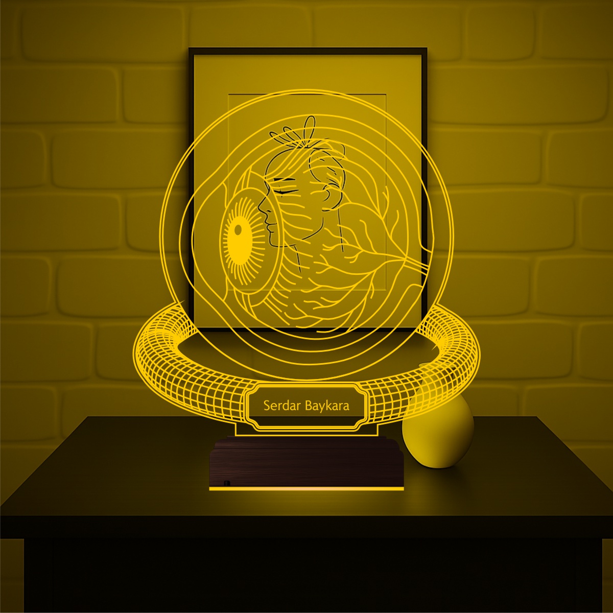 Именной подарок: 3d светильник окулист 3