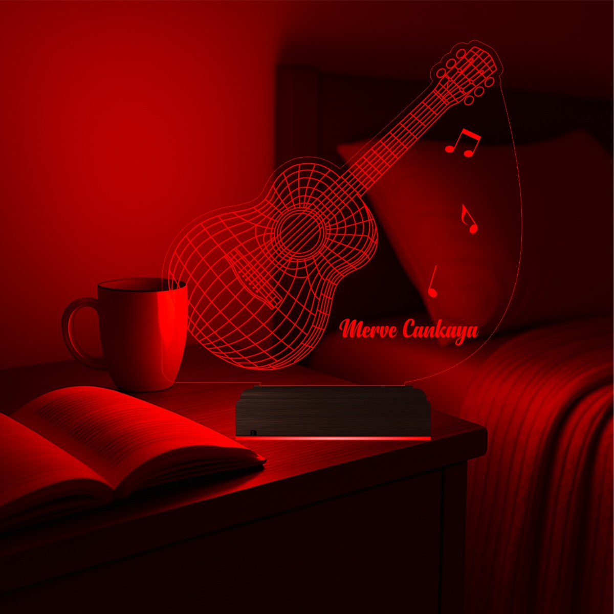 Именной подарок: 3d светильник электрогитара 4