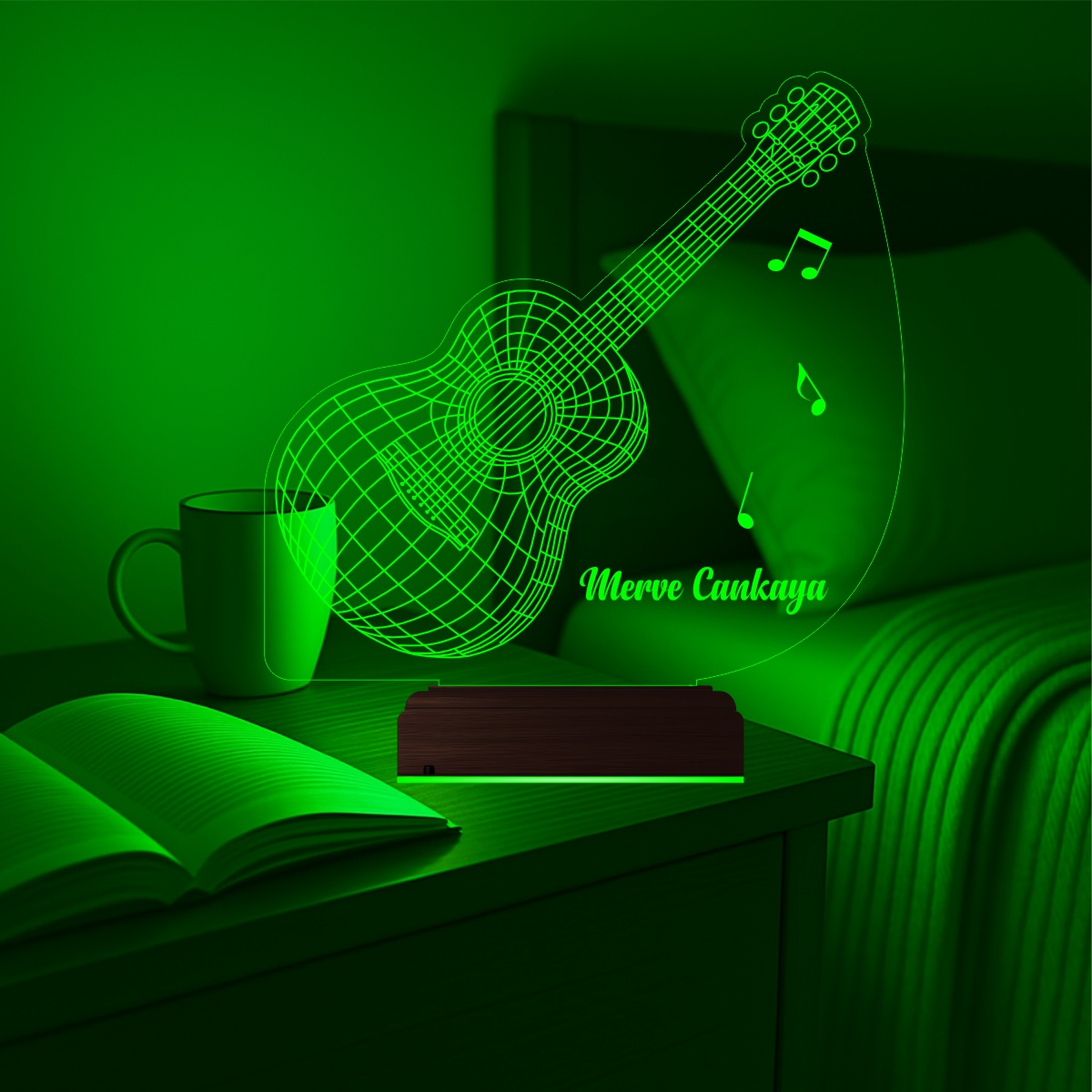 Именной подарок: 3d светильник электрогитара 5