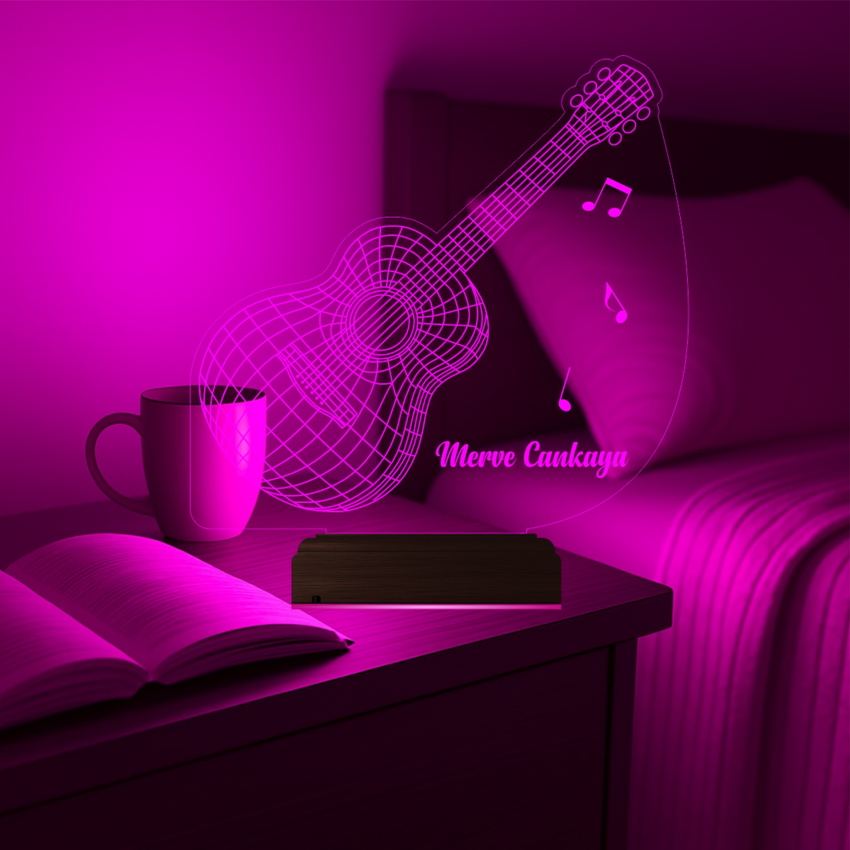 Именной подарок: 3d светильник электрогитара 6